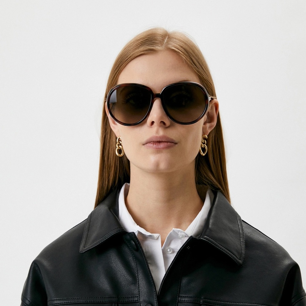 GIVENCHY HAVANA/SMOKE ROUND SUNGLASSES GV 7180/S